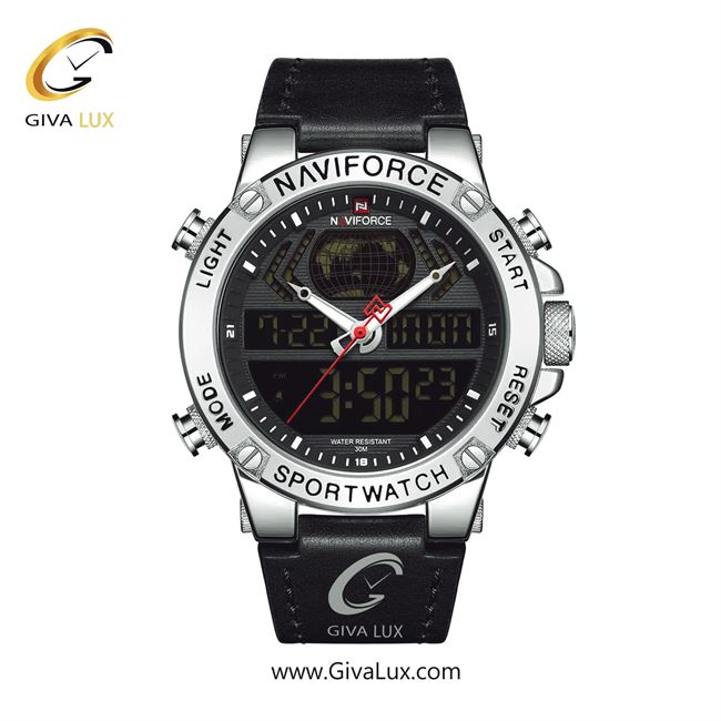 ساعت مچی مردانه بند چرمی ناوی فورس (نیوی فورس) NF9164 S/B/B